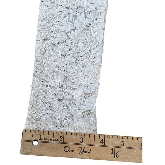 ONYX Nite White Lace Sheath Dress Long Sleeve Formal Event Size 4 - Picture 14 of 16